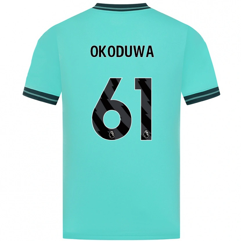 Danxen Dames Wesley Okoduwa #61 Hemelsblauw Groen Uitshirt Uittenue 2025/26 T-Shirt
