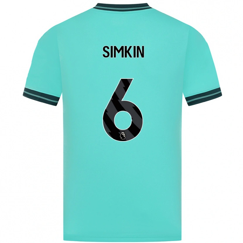 Danxen Dames Lily Simkin #6 Hemelsblauw Groen Uitshirt Uittenue 2025/26 T-Shirt