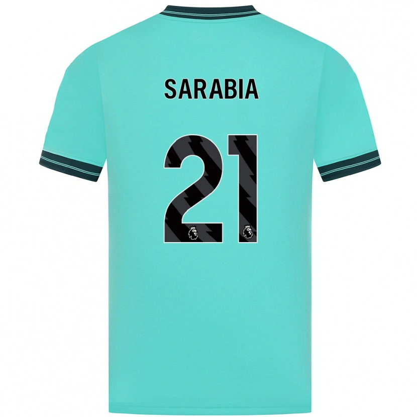 Danxen Dames Pablo Sarabia #21 Hemelsblauw Groen Uitshirt Uittenue 2025/26 T-Shirt
