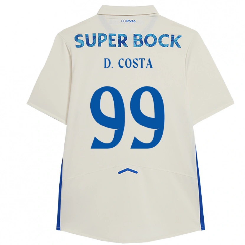 Danxen Dames Diogo Costa #99 Wit Blauw Thuisshirt Derde Tenue 2025/26 T-Shirt