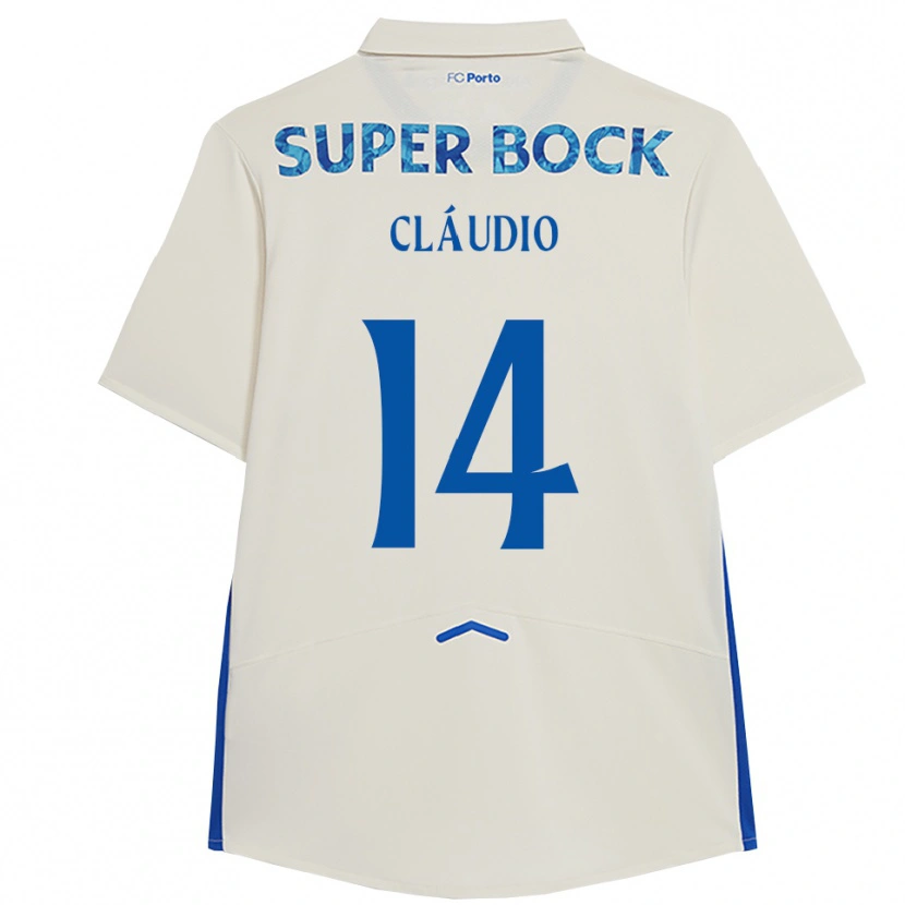 Danxen Dames Cláudio Ramos #14 Wit Blauw Thuisshirt Derde Tenue 2025/26 T-Shirt