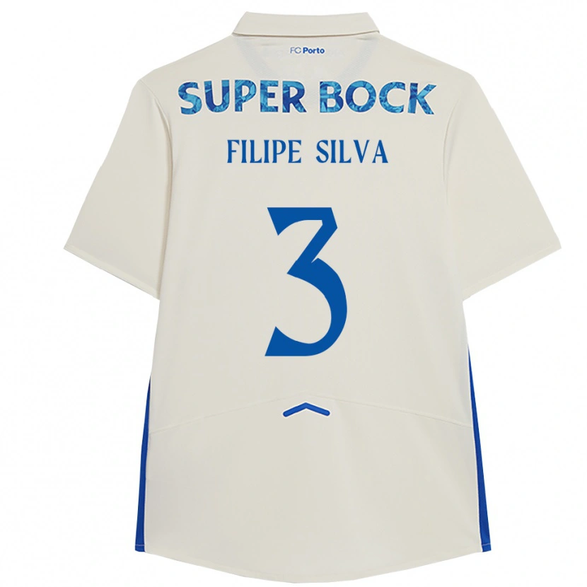 Danxen Dames Filipe Silva #3 Wit Blauw Thuisshirt Derde Tenue 2025/26 T-Shirt