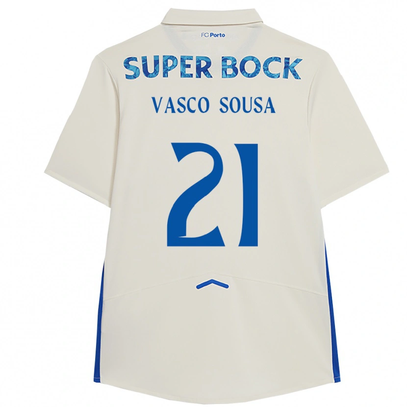 Danxen Dames Vasco Sousa #21 Wit Blauw Thuisshirt Derde Tenue 2025/26 T-Shirt