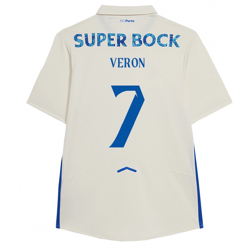Danxen Dames Gabriel Veron #7 Wit Blauw Thuisshirt Derde Tenue 2025/26 T-Shirt