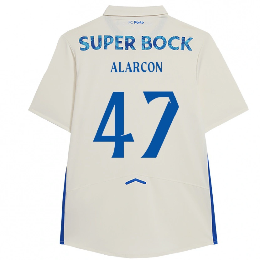 Danxen Dames Ángel Alarcón #47 Wit Blauw Thuisshirt Derde Tenue 2025/26 T-Shirt