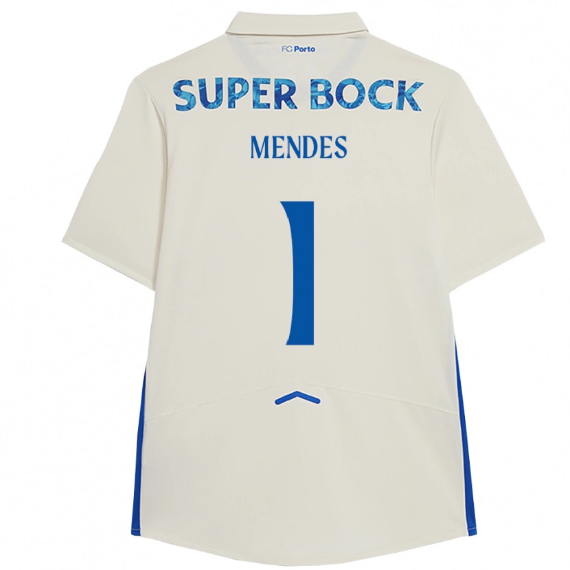 Danxen Dames Francisco Mendes #1 Wit Blauw Thuisshirt Derde Tenue 2025/26 T-Shirt