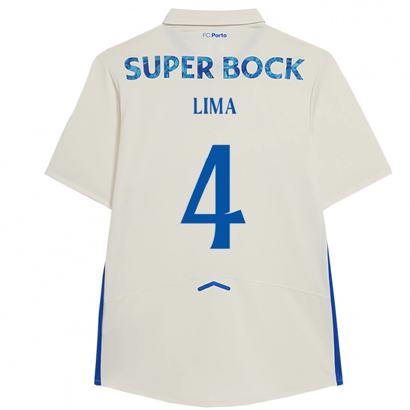 Danxen Dames Karoline Lima #4 Wit Blauw Thuisshirt Derde Tenue 2025/26 T-Shirt