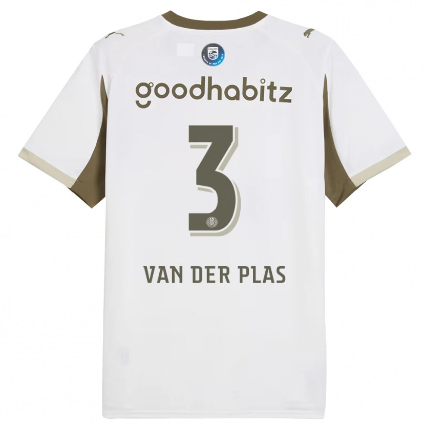 Danxen Dames Sven Van Der Plas #3 Wit Grijs Thuisshirt Derde Tenue 2025/26 T-Shirt