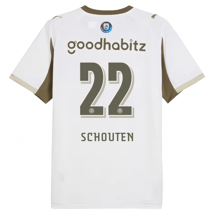 Danxen Dames Jerdy Schouten #22 Wit Grijs Thuisshirt Derde Tenue 2025/26 T-Shirt
