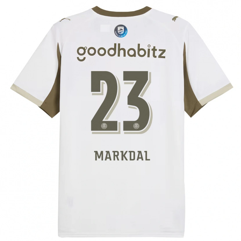 Danxen Dames Mikkel Markdal #23 Wit Grijs Thuisshirt Derde Tenue 2025/26 T-Shirt
