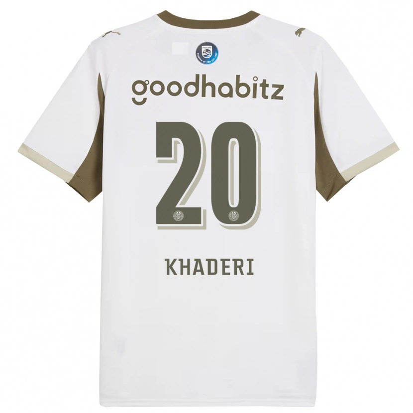 Danxen Dames Benjamin Khaderi #20 Wit Grijs Thuisshirt Derde Tenue 2025/26 T-Shirt