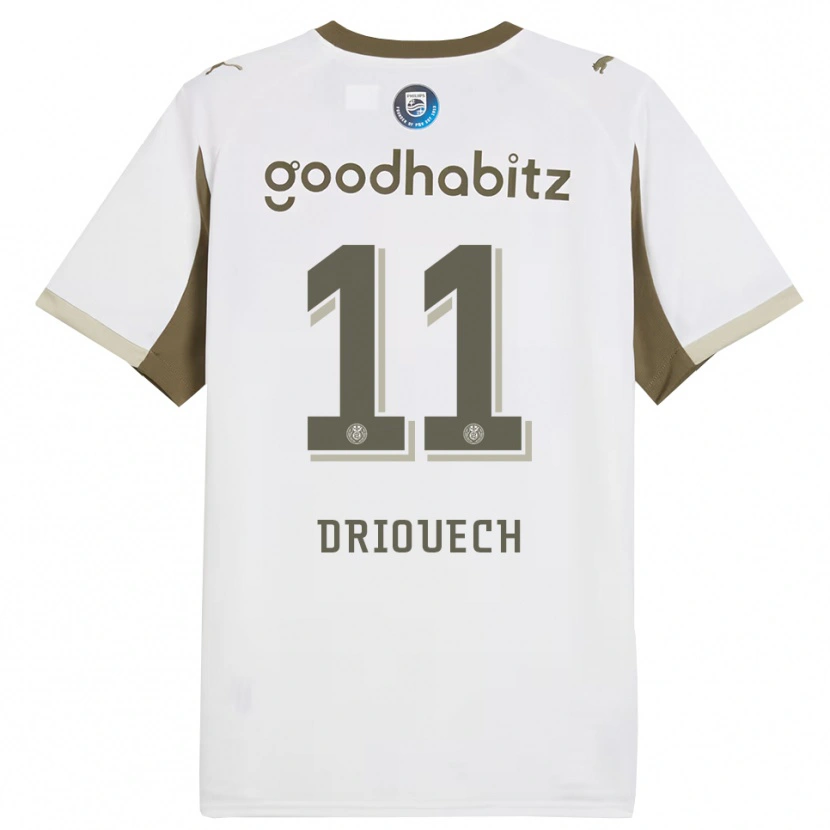 Danxen Dames Couhaib Driouech #11 Wit Grijs Thuisshirt Derde Tenue 2025/26 T-Shirt