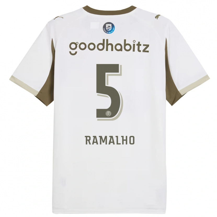 Danxen Dames Andre Ramalho #5 Wit Grijs Thuisshirt Derde Tenue 2025/26 T-Shirt