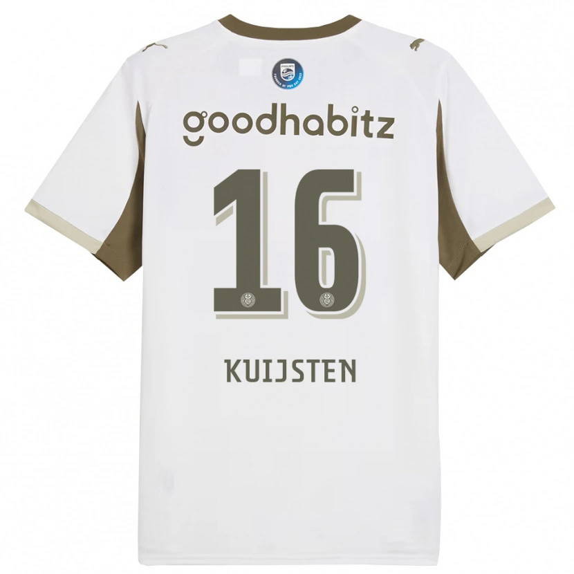 Danxen Dames Stijn Kuijsten #16 Wit Grijs Thuisshirt Derde Tenue 2025/26 T-Shirt