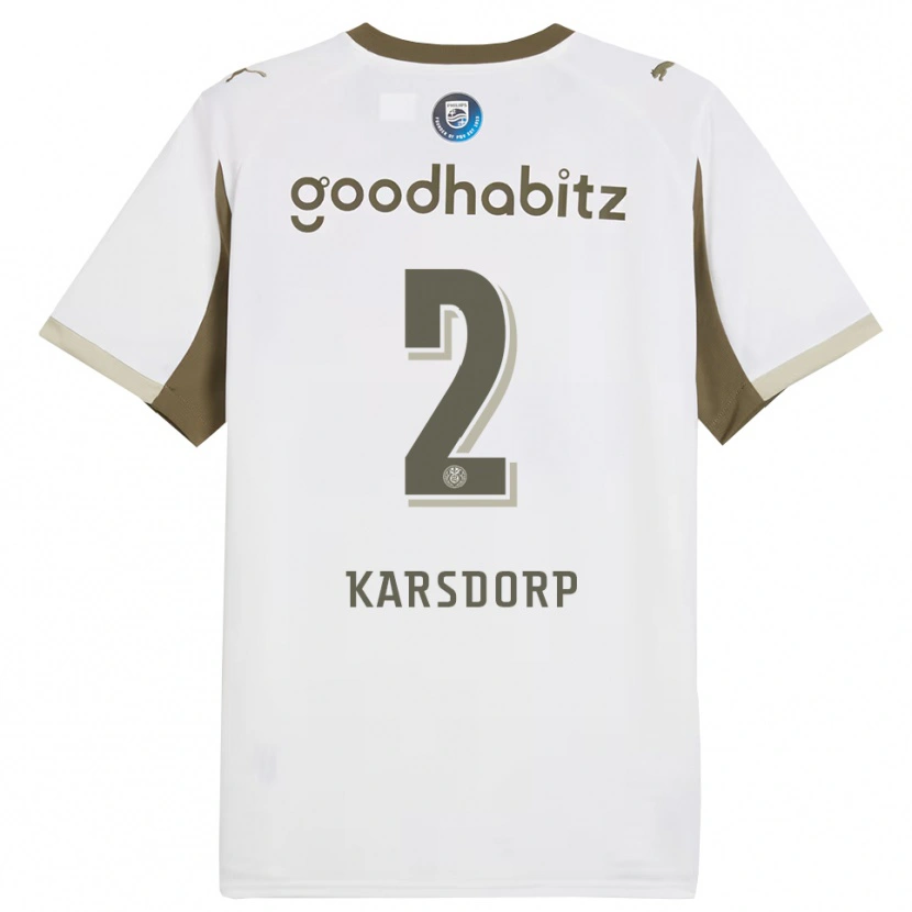 Danxen Dames Rick Karsdorp #2 Wit Grijs Thuisshirt Derde Tenue 2025/26 T-Shirt