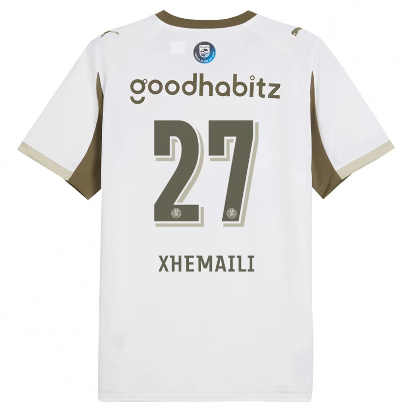 Danxen Dames Riola Xhemaili #27 Wit Grijs Thuisshirt Derde Tenue 2025/26 T-Shirt
