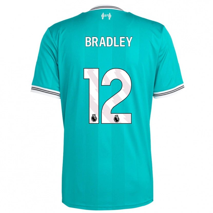 Danxen Dames Conor Bradley #12 Groen Wit Thuisshirt Derde Tenue 2025/26 T-Shirt