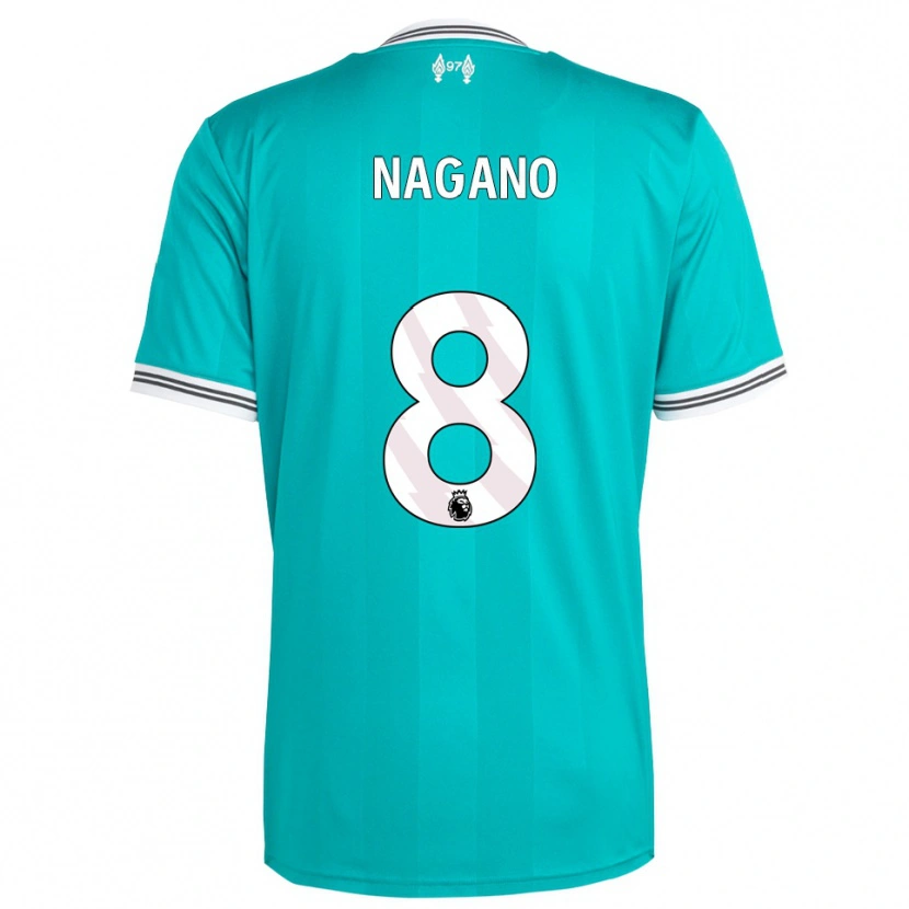 Danxen Dames Fūka Nagano #8 Groen Wit Thuisshirt Derde Tenue 2025/26 T-Shirt