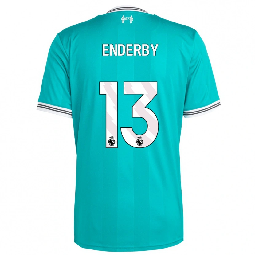 Danxen Dames Mia Enderby #13 Groen Wit Thuisshirt Derde Tenue 2025/26 T-Shirt