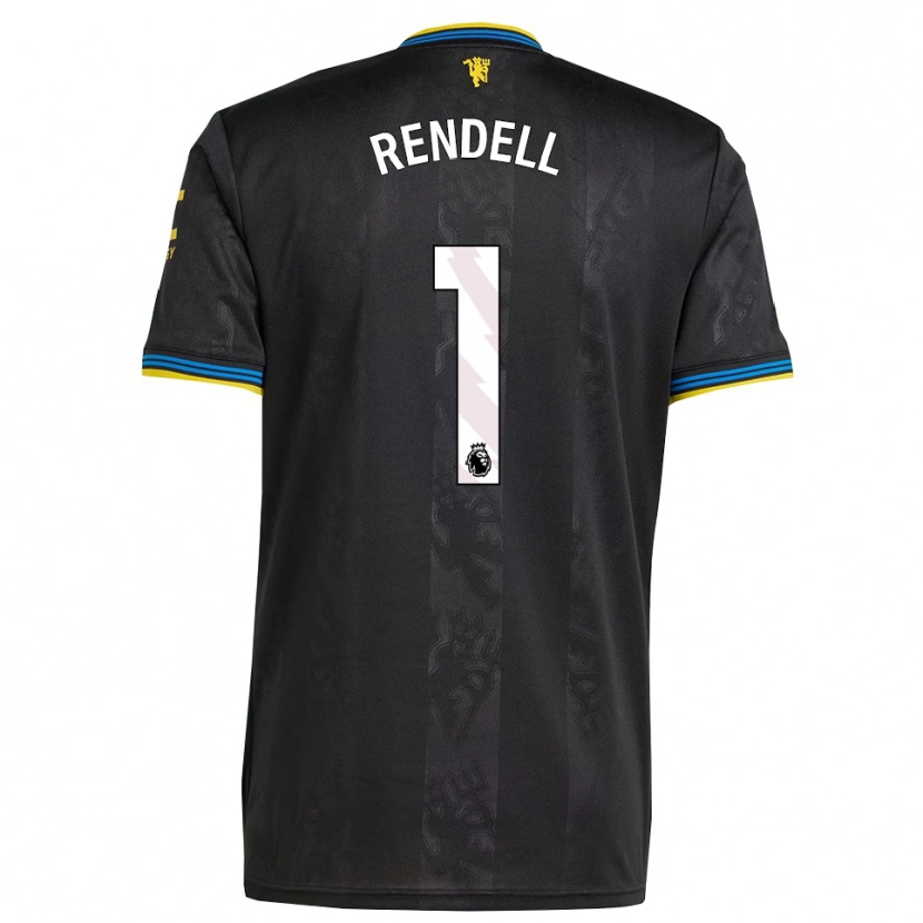 Danxen Dames Kayla Rendell #1 Zwart Geel Blauw Thuisshirt Derde Tenue 2025/26 T-Shirt