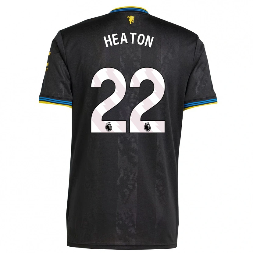Danxen Dames Tom Heaton #22 Zwart Geel Blauw Thuisshirt Derde Tenue 2025/26 T-Shirt