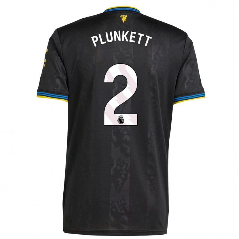 Danxen Dames Dante Plunkett #2 Zwart Geel Blauw Thuisshirt Derde Tenue 2025/26 T-Shirt