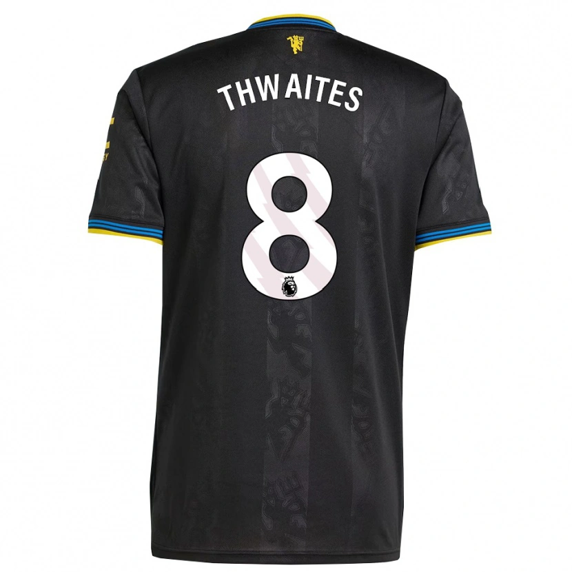 Danxen Dames Jim Thwaites #8 Zwart Geel Blauw Thuisshirt Derde Tenue 2025/26 T-Shirt