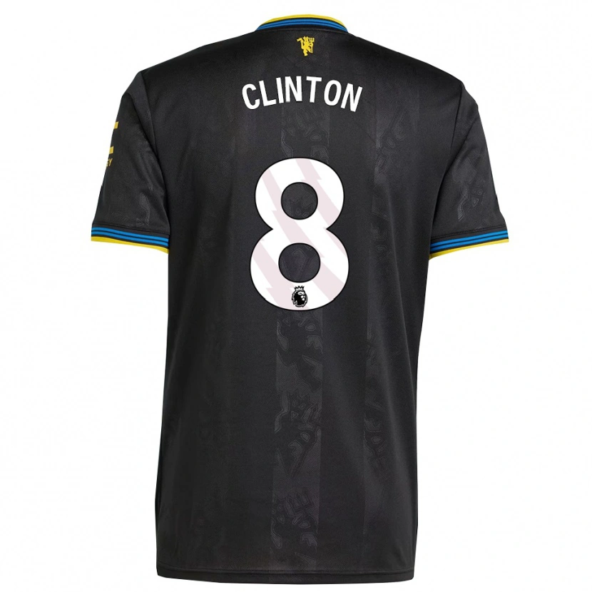 Danxen Dames Grace Clinton #8 Zwart Geel Blauw Thuisshirt Derde Tenue 2025/26 T-Shirt