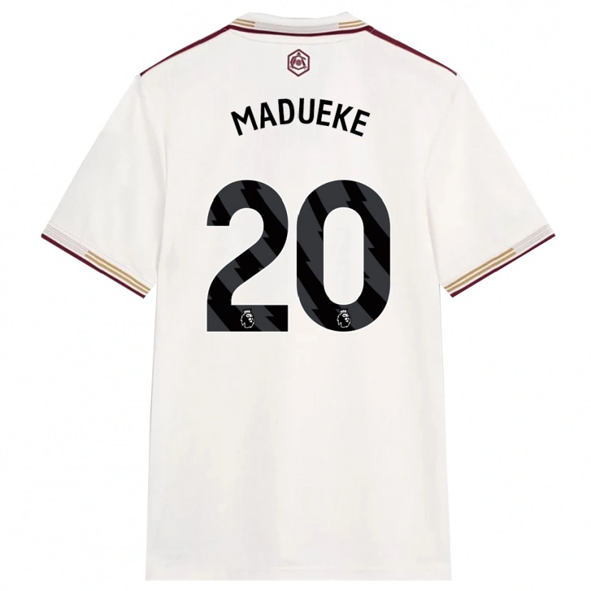Danxen Dames Noni Madueke #20 Gebroken Wit Bourgondisch Thuisshirt Derde Tenue 2025/26 T-Shirt