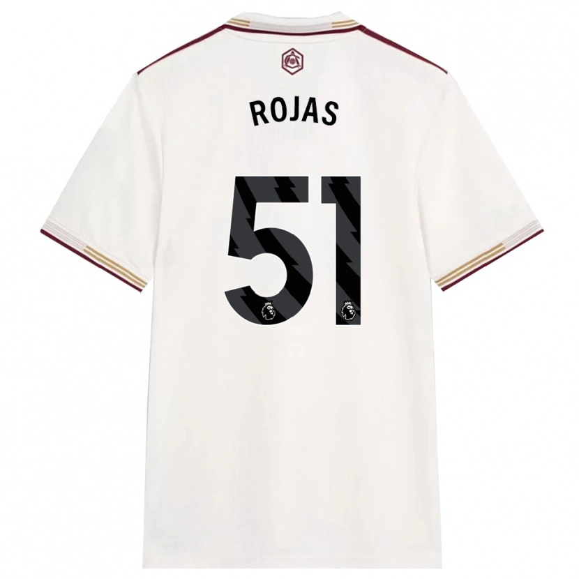 Danxen Dames Alexéi Rojas #51 Gebroken Wit Bourgondisch Thuisshirt Derde Tenue 2025/26 T-Shirt