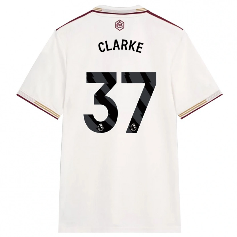 Danxen Dames Brayden Clarke #37 Gebroken Wit Bourgondisch Thuisshirt Derde Tenue 2025/26 T-Shirt