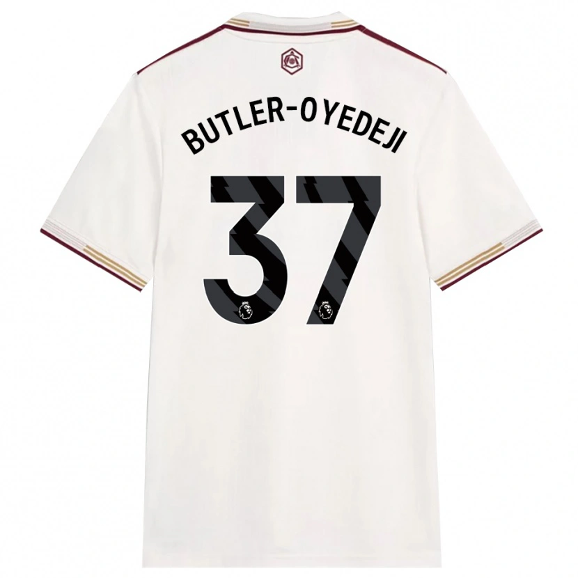 Danxen Dames Nathan Butler-Oyedeji #37 Gebroken Wit Bourgondisch Thuisshirt Derde Tenue 2025/26 T-Shirt