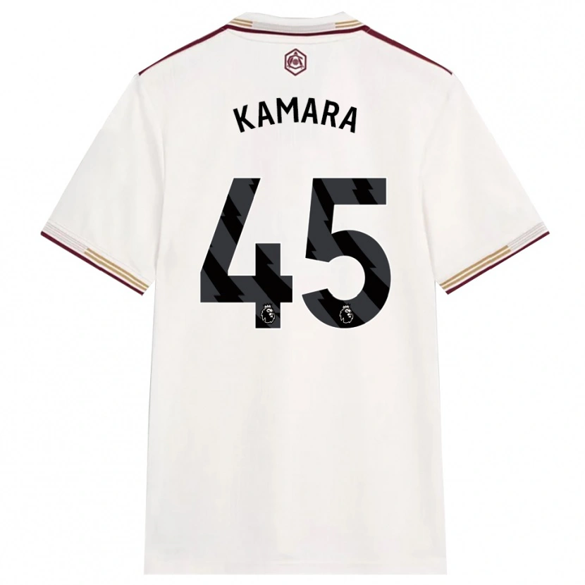 Danxen Dames Osman Kamara #45 Gebroken Wit Bourgondisch Thuisshirt Derde Tenue 2025/26 T-Shirt