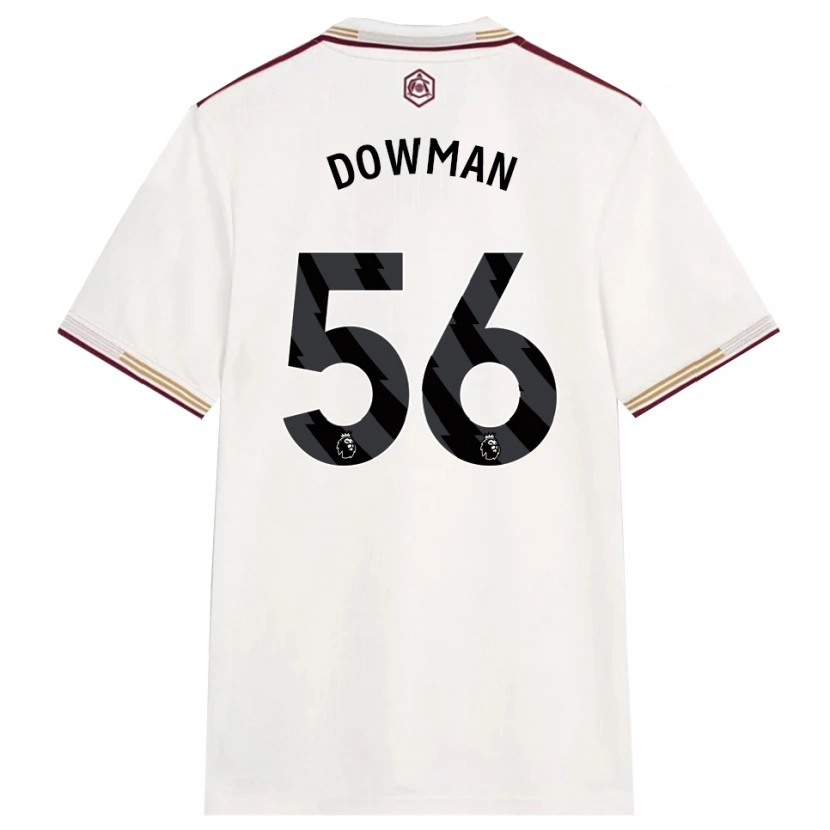 Danxen Dames Max Dowman #56 Gebroken Wit Bourgondisch Thuisshirt Derde Tenue 2025/26 T-Shirt