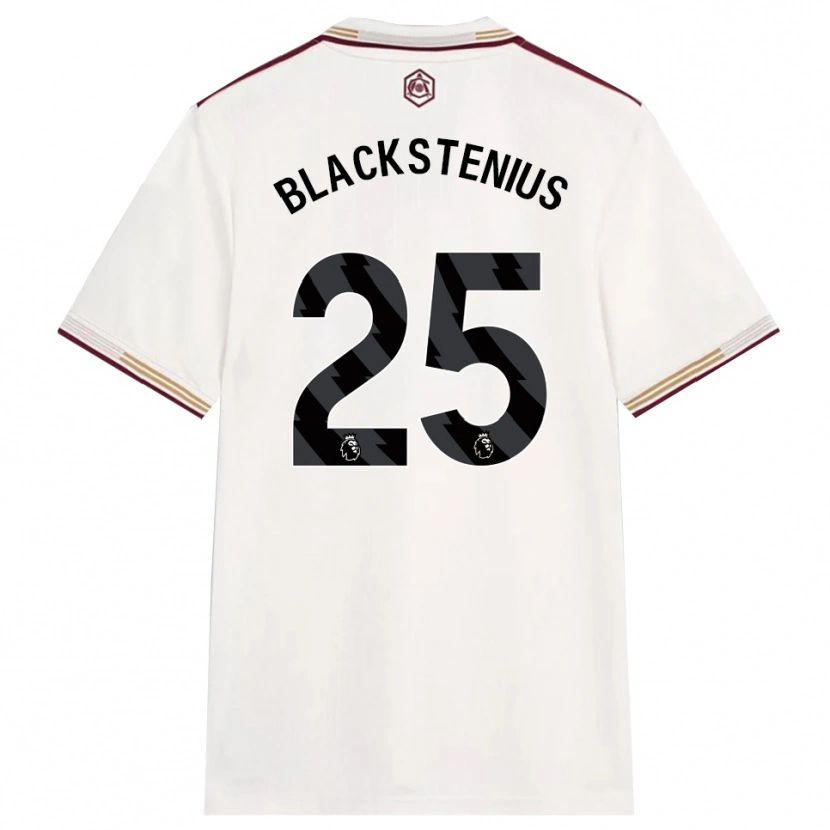 Danxen Dames Stina Blackstenius #25 Gebroken Wit Bourgondisch Thuisshirt Derde Tenue 2025/26 T-Shirt