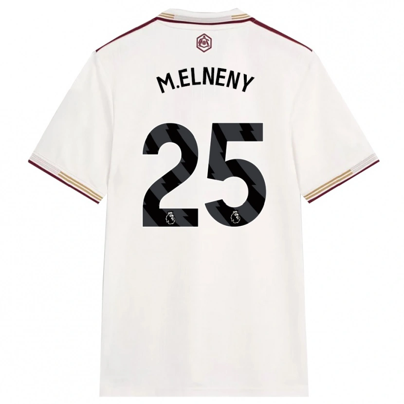 Danxen Dames Mohamed Elneny #25 Gebroken Wit Bourgondisch Thuisshirt Derde Tenue 2025/26 T-Shirt