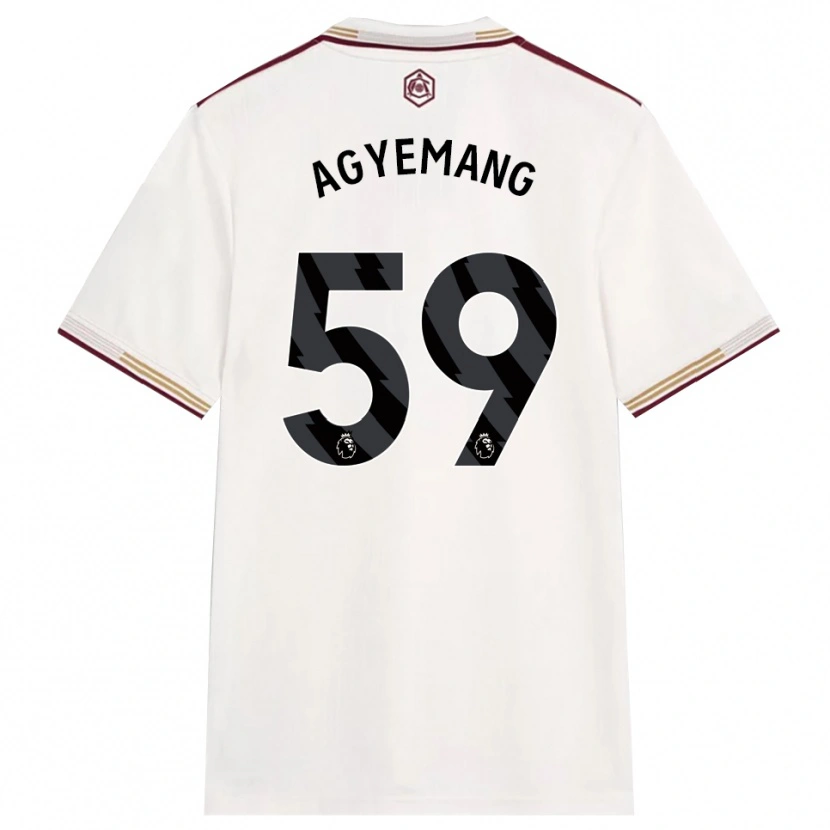 Danxen Dames Michelle Agyemang #59 Gebroken Wit Bourgondisch Thuisshirt Derde Tenue 2025/26 T-Shirt