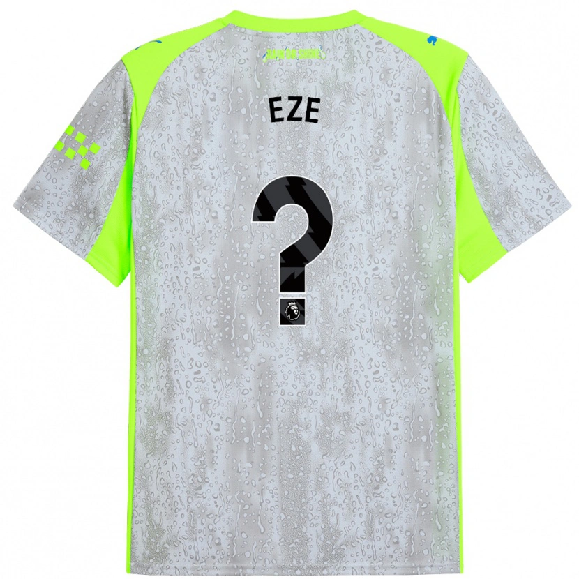 Danxen Dames David Eze #0 Grijs Geel Thuisshirt Derde Tenue 2025/26 T-Shirt