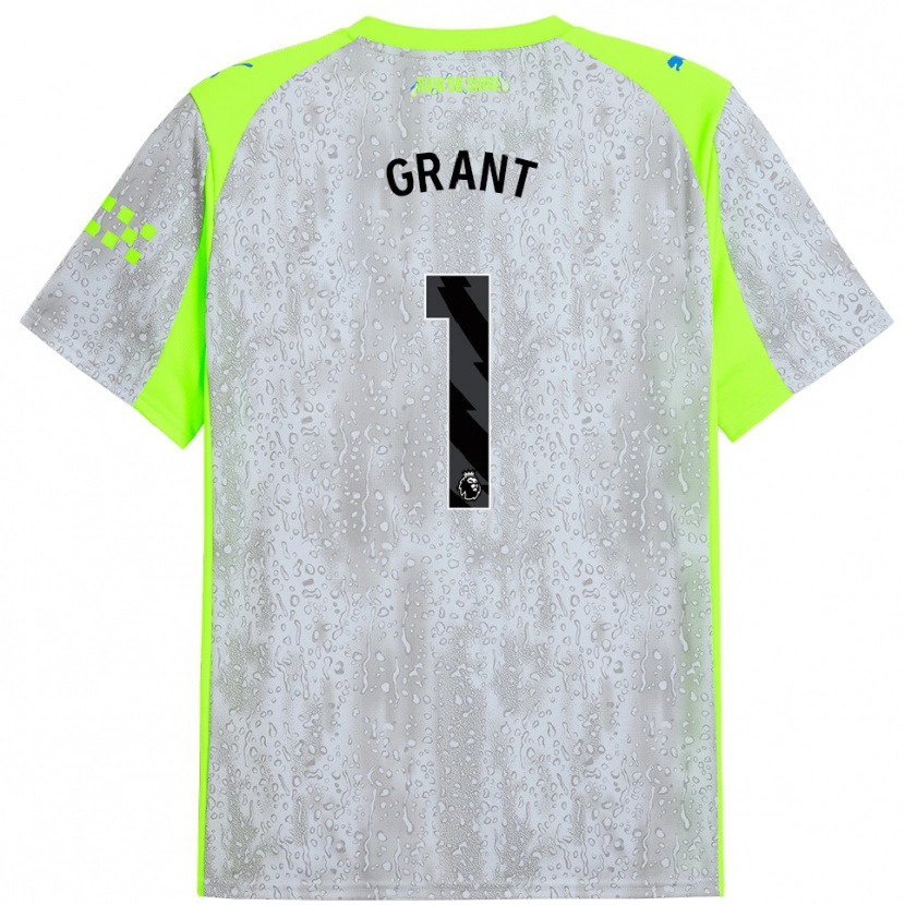 Danxen Dames True Grant #1 Grijs Geel Thuisshirt Derde Tenue 2025/26 T-Shirt