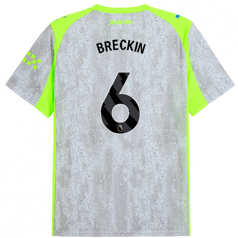 Danxen Dames Kian Breckin #6 Grijs Geel Thuisshirt Derde Tenue 2025/26 T-Shirt