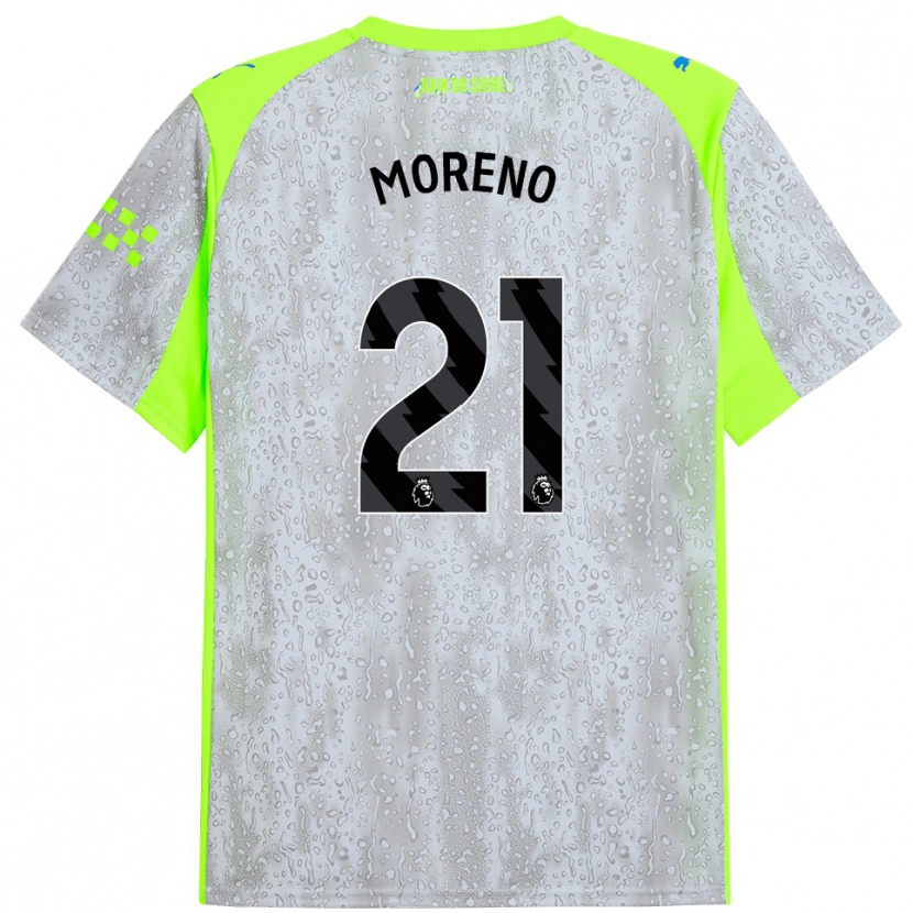 Danxen Dames Marlos Moreno #21 Grijs Geel Thuisshirt Derde Tenue 2025/26 T-Shirt