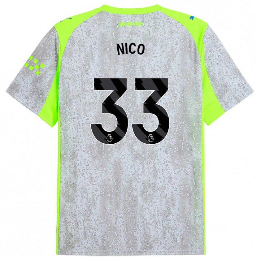 Danxen Dames Nico O'reilly #33 Grijs Geel Thuisshirt Derde Tenue 2025/26 T-Shirt