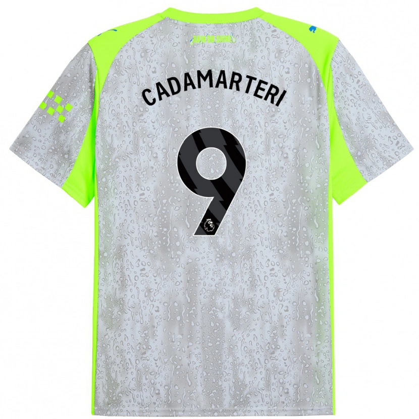 Danxen Dames Caelan Cadamarteri #9 Grijs Geel Thuisshirt Derde Tenue 2025/26 T-Shirt