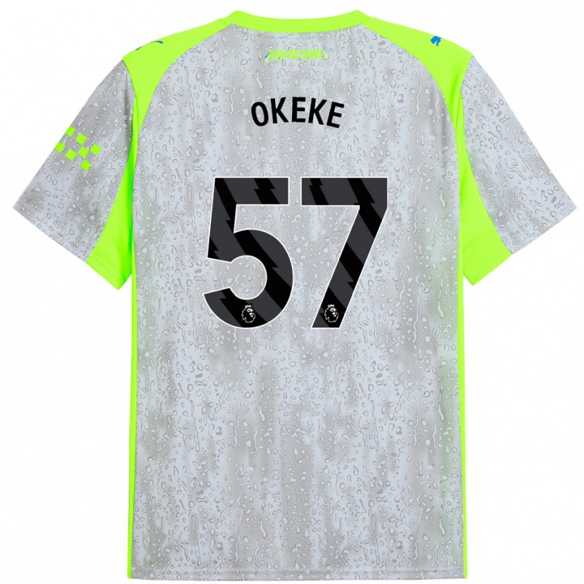 Danxen Dames Michael Okeke #57 Grijs Geel Thuisshirt Derde Tenue 2025/26 T-Shirt