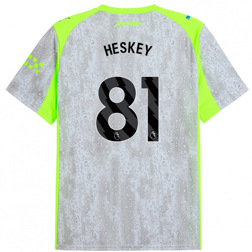Danxen Dames Jaden Heskey #81 Grijs Geel Thuisshirt Derde Tenue 2025/26 T-Shirt
