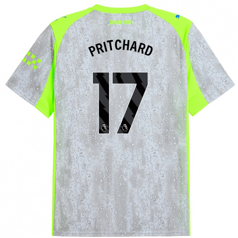 Danxen Dames Poppy Pritchard #17 Grijs Geel Thuisshirt Derde Tenue 2025/26 T-Shirt