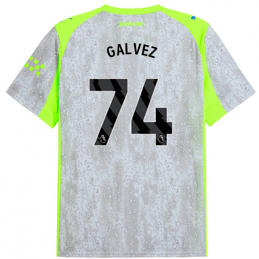 Danxen Dames Tomas Galvez #74 Grijs Geel Thuisshirt Derde Tenue 2025/26 T-Shirt