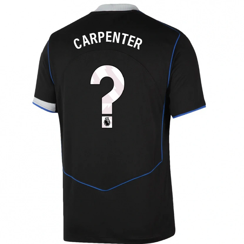 Danxen Dames Ellie Carpenter #0 Zwart Blauw Zilver Thuisshirt Derde Tenue 2025/26 T-Shirt