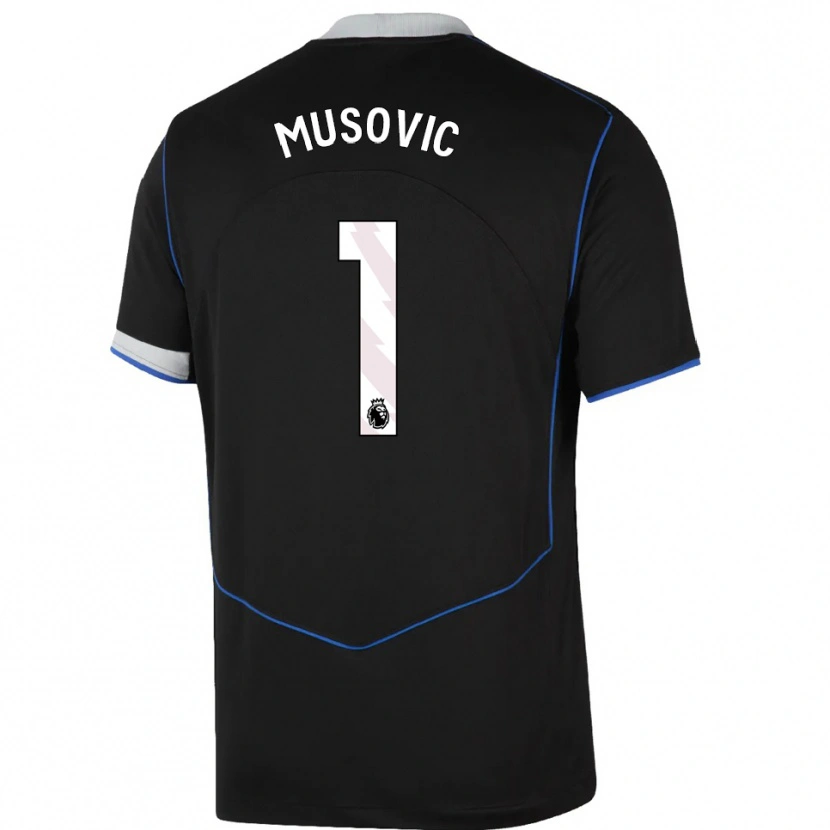 Danxen Dames Zecira Musovic #1 Zwart Blauw Zilver Thuisshirt Derde Tenue 2025/26 T-Shirt