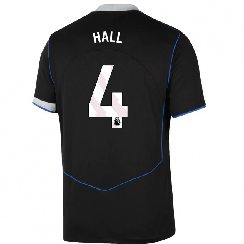Danxen Dames Jacob Hall #4 Zwart Blauw Zilver Thuisshirt Derde Tenue 2025/26 T-Shirt